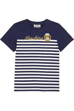 Moschino Striped cotton-blend T-shirt