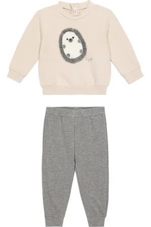 Il gufo Baby hedgehog sweatshirt and sweatpants set