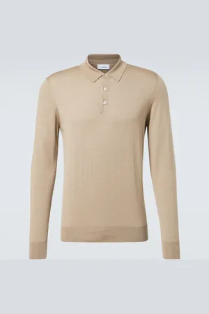 LARDINI Wool, silk, and cashmere polo sweater