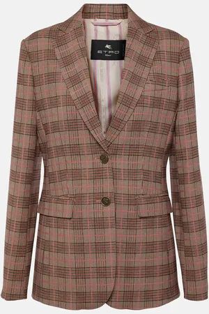 Etro Checked wool-blend blazer