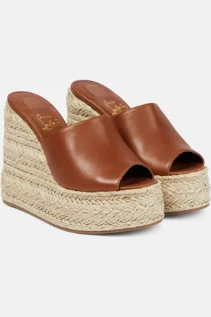 Christian Louboutin Ariella Zeppa leather espadrille wedges