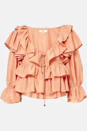 Chloé Ruffled silk blouse