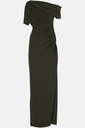 Simkhai Kally draped one-shoulder crÃªpe gown