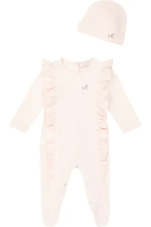 MONNALISA Baby chenille bodysuit and beanie set
