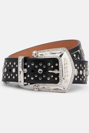 Alexander McQueen Jewelled Arrow leather belt