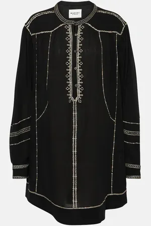 Marant Etoile Pradel embroidered cotton minidress