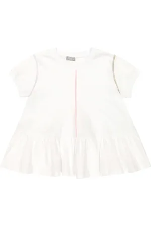 Il gufo Cotton jersey peplum top