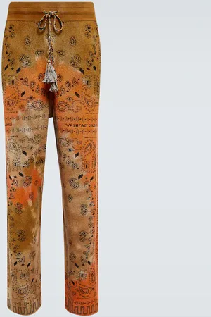Alanui Bandana Piquet jacquard cotton pants