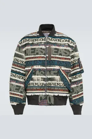 SACAI X Eric Haze jacquard bomber jacket