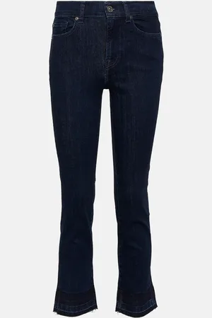 7 for all Mankind The Straight Crop mid-rise jeans