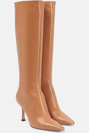 Jimmy Choo Agathe 85 leather knee-high boots