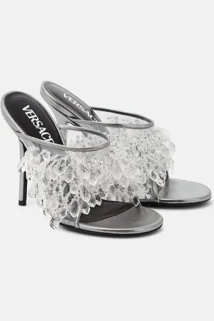 VERSACE Embellished PVC mules