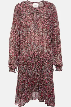 Marant Etoile Noanne paisley georgette minidress