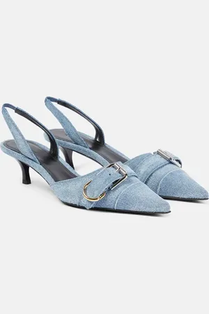 Givenchy Voyou denim slingback pumps