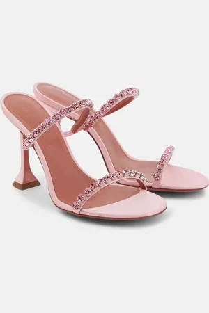 Amina Muaddi Gigi 95 embellished satin sandals