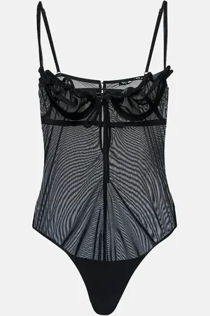 Y / PROJECT Wire Brasier mesh bodysuit