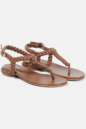 Gianvito Rossi Ravello braided nappa flat sandals