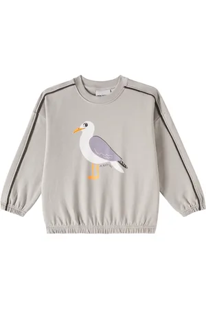 Mini Rodini Seagull cotton jersey sweatshirt