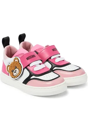 Moschino Leather-trimmed sneakers