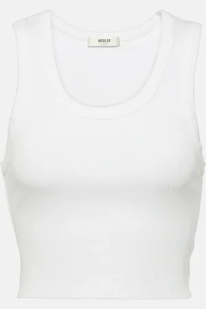 AGOLDE Ribbed-knit crop top
