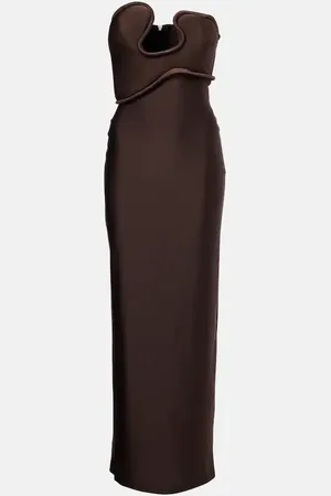 Adriana Degreas Waves strapless maxi dress