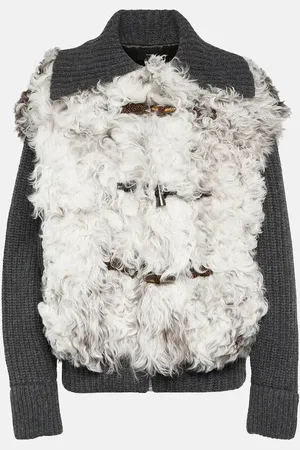 Alanui The Big Chill shearling and wool jacket
