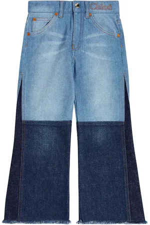 Chloé Paneled wide-leg jeans