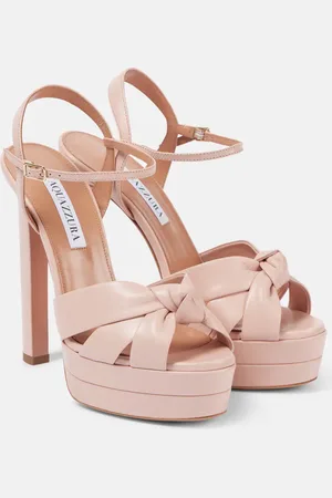 Aquazzura Nina 130 leather platform sandals