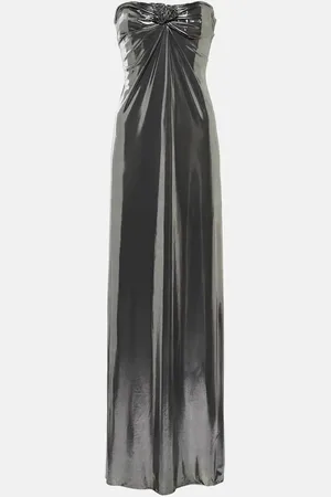 MAGDA BUTRYM Ruched metallic jersey gown