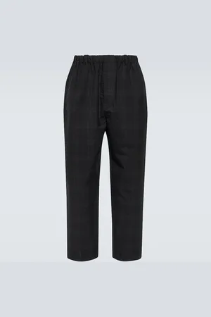 LEMAIRE Checked wool seersucker pants