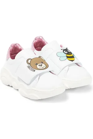 Moschino Logo leather sneakers