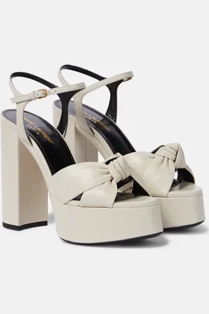 Saint Laurent Bianca 125 leather platform sandals
