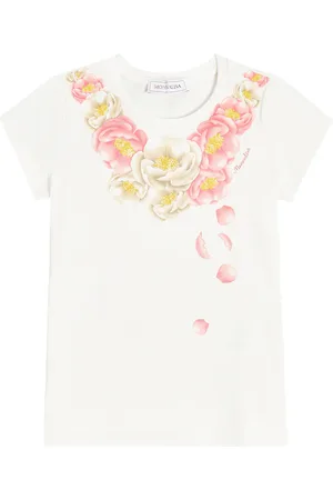 MONNALISA Floral cotton jersey T-shirt