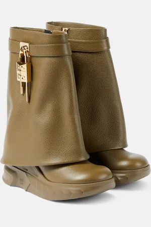Givenchy Shark Lock Biker leather ankle boots