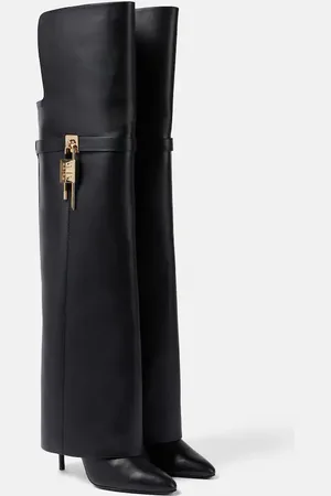 Givenchy Shark Lock Stiletto leather over-the-knee boots