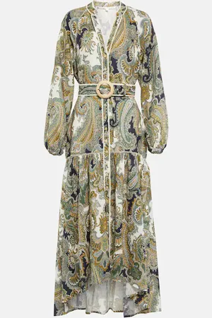 VERONICA BEARD Kadar printed linen midi dress