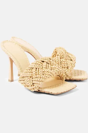 Bottega Veneta Padded raffia mules