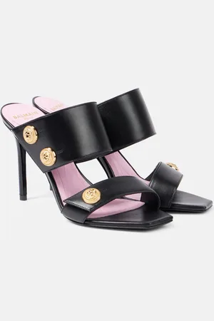 Balmain Eva 95 leather mules