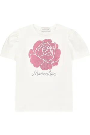 MONNALISA Printed cotton-blend jersey T-shirt