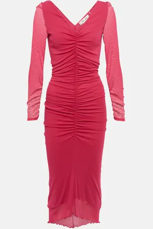 Diane von Furstenberg Ruched fitted midi dress