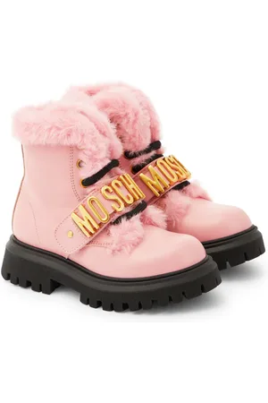 Moschino Logo leather boots