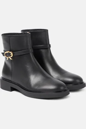 Gianvito Rossi Ribbon Dumont 20 leather ankle boots