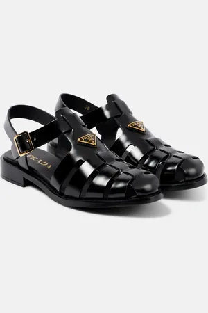 Prada Brushed leather fisherman sandals