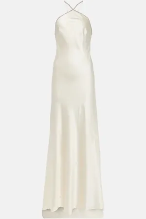 Roland Mouret Bridal embellished silk satin gown