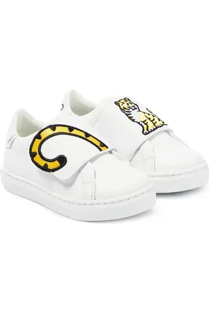 Kenzo Embroidered leather sneakers