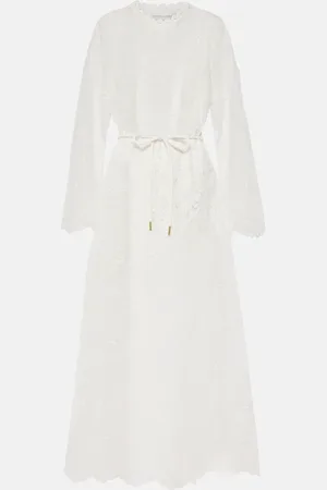 ZIMMERMANN Ottie embroidered cotton maxi dress
