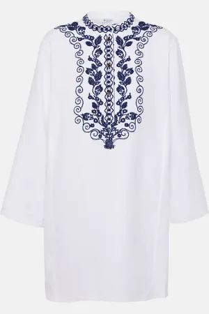 Loro Piana Sophia embroidered linen kaftan