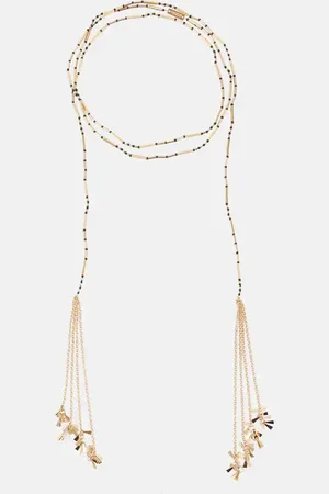 Isabel Marant Olathe beaded scarf necklace