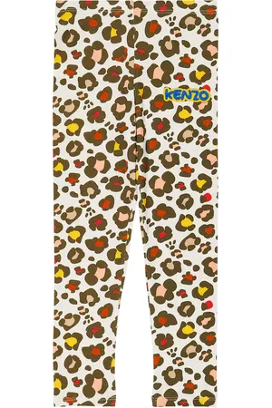 Kenzo Leopard printed cotton-blend leggings