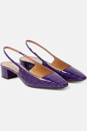 Aquazzura Ginza 35 patent leather slingback pumps